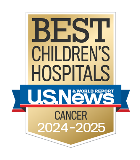 Best Children's Hospital U.S. News & World Report Cancer logo badge 2024